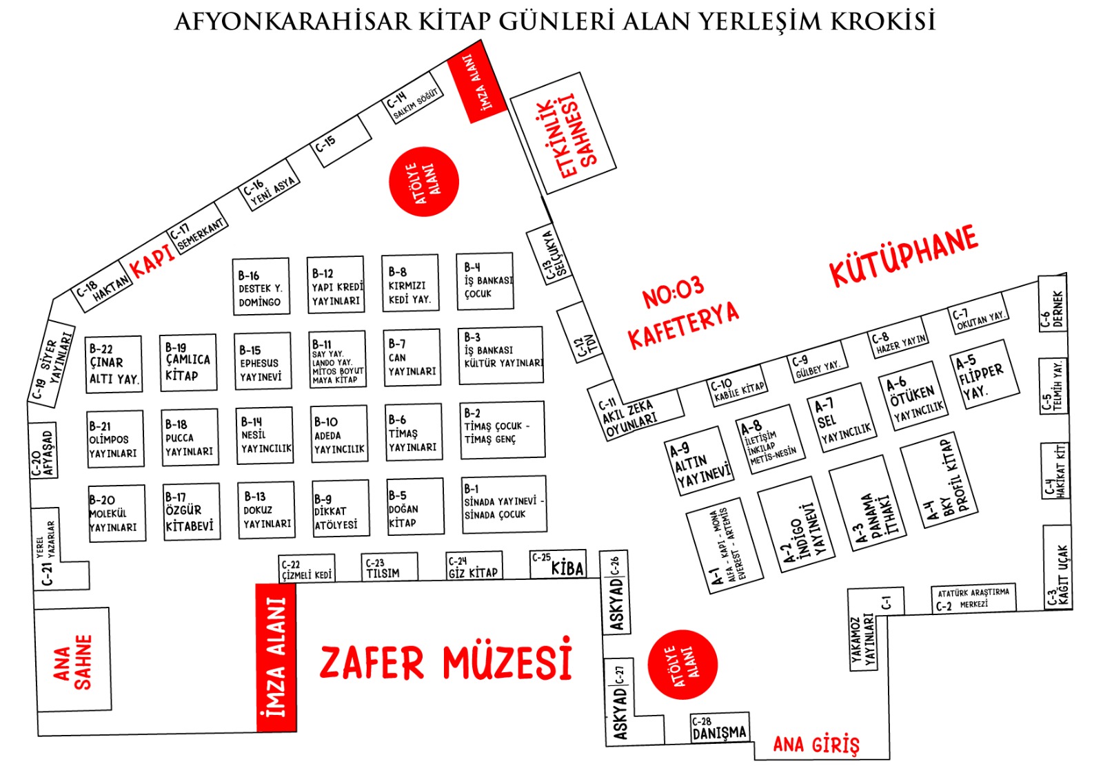 Afyon Kitap Günleri kroki görseli